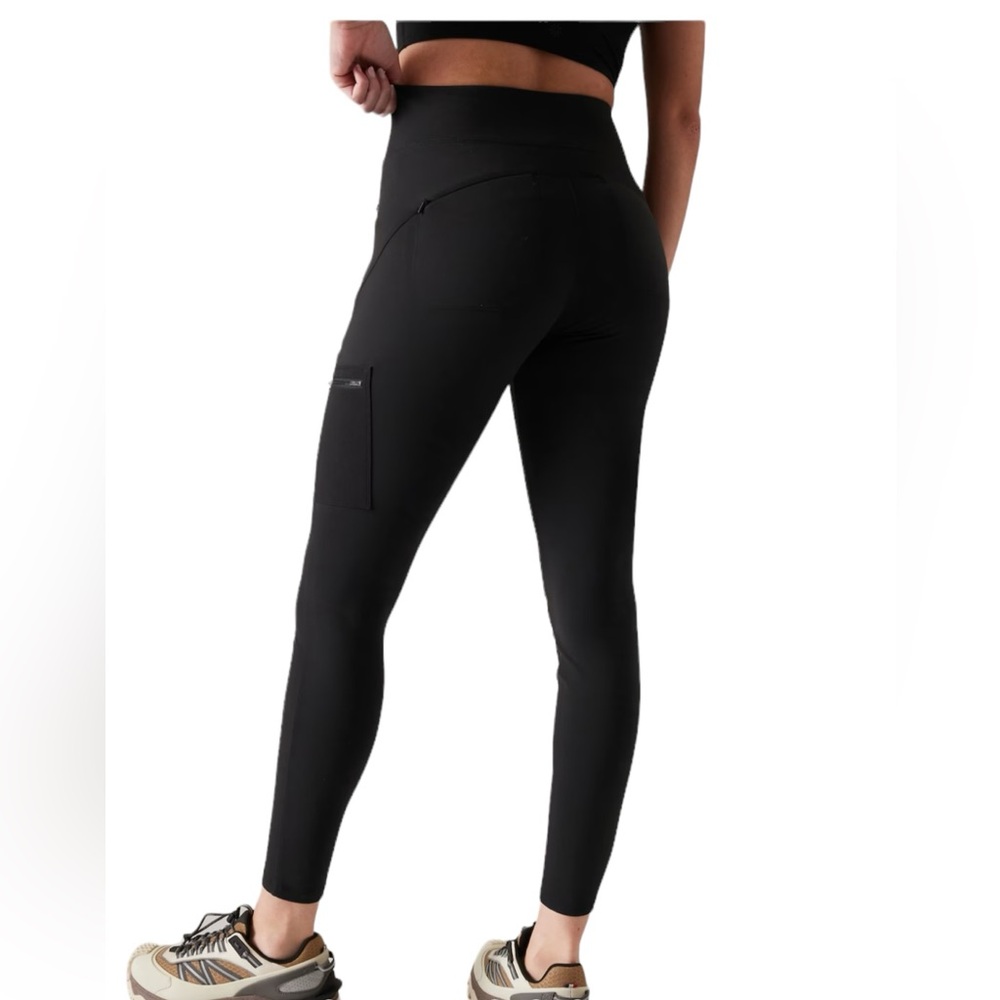Athleta Headlands Hybrid Black Leggings High-Rise Waistband Full-Length Fit NWOT